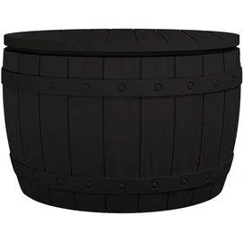 furnicato 3-in-1 Gartenbox Schwarz Polypropylen