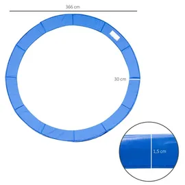 Homcom Trampolin 366 cm Blau