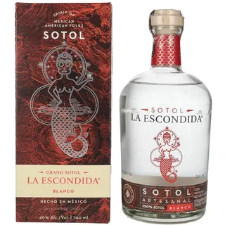 La Escondida Sotol Artesanal Blanco 40% Vol. 0,7l in Geschenkbox