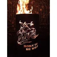 Feuertonne/Feuerkorb mit Motiv Born to be wild