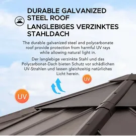 Sunjoy Rapi 2,25 x 2,25 m Braun