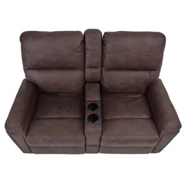 Mendler 2er Kinosessel HWC-K17 Stoff/Textil 157 x 102 x 0 cm Braun mit Liegeposition