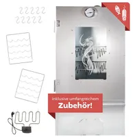 Lemodo Räucherofen Stahl mit 3 Etagen und Heizspirale, 80cm