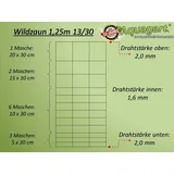 Aquagart 300m Wildzaun Forstzaun Knotengeflecht 125/13/30+ Pfosten + Spanndraht