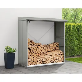 Hörmann Kaminholzregal Elegant-V Metall 181,4 x 102,5 x 198 cm grau