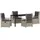 vidaXL Garten Essgruppe 5 pcs Hellgrau Poly-Rattan