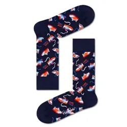 Happy Socks Run For It Sock Blau Muster Baumwolle Gr 36/40