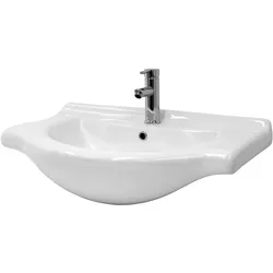 LuxeBath Keramik Waschbecken Weiß Waschtisch Aufsatzwaschtisch ML-Design®