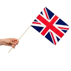 10 Papier Fahnen England Großbritannien 20 x 30 cm Handfahnen Union Jack