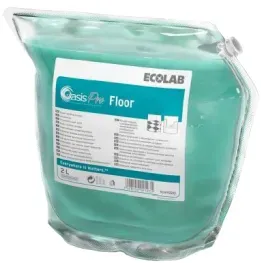 ECOLAB Oasis Pro Floor Fußbodenreiniger, Hervorragende Reinigung durch hochaktive Inhaltsstoffe des Marmorreinigers, 1 Karton = 2 Beutel à 2 Liter