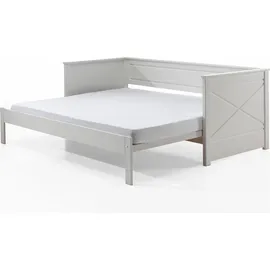Vipack Spielbett Pino 90 x 200 cm Kiefer massiv grau lackiert