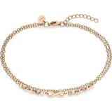 s.Oliver Fußkette Infinity und Schmuckperlen Edelstahl rosa