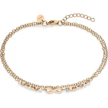 s.Oliver Fußkette Infinity und Schmuckperlen Edelstahl rosa