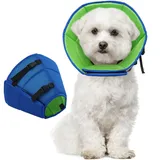 kuoser halskrause hund, Bequem leckschutz hund, Schutzmaßnahmen schutzkragen hund, Einstellbar hundekragen, hunde halskrause Leckschutz für Hunde,Vorbeugung von Biss- und Leckwunden,Blau M
