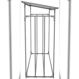 deluke Kaminholzregal Aluminium 70 x 165 x 165 cm Schwarz