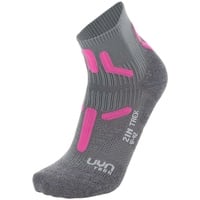 UYN 2 ́ ́ Socken - Mid Grey / Pink - EU 35-36