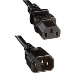 goobay Stromkabel Geräte C14/Geräte C13 schwarz 1,5 m schwarz