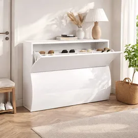 OTTO home Luxor 2 74 x 81 x 27 cm 2-türig weiß / weiß hochglänzend