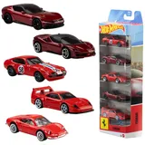 Hot Wheels JLN12 - Ferrari 5er-Pack mehrfarbig 1:64
