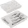 Relaxdays Besteckkasten 2er Set HxBxT: 4 x 24,5 x 32,5 cm 5 Fächer Kunststoff weiß