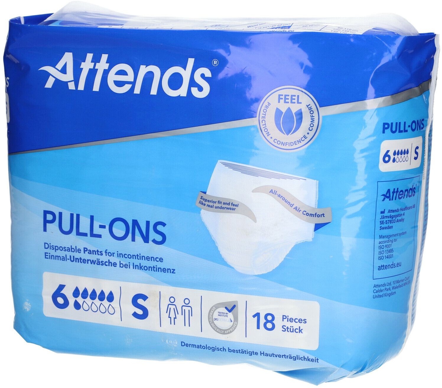 Attends® Pull-Ons 6 Small 18 pc(s) Slips pour l'incontinence