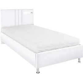 Westfalia Schlafkomfort Elba 100 x 200 cm Bonell-Federkernmatratze | H3 | mit LED-Beleuchtung Microfaser weiß