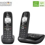 Gigaset Gigaset AS405A Duo schnurloses Telefon Schnurloses DECT-Telefon (Mobilteile: 2, Anrufbeantworter & Freisprechen & Anrufsperre)