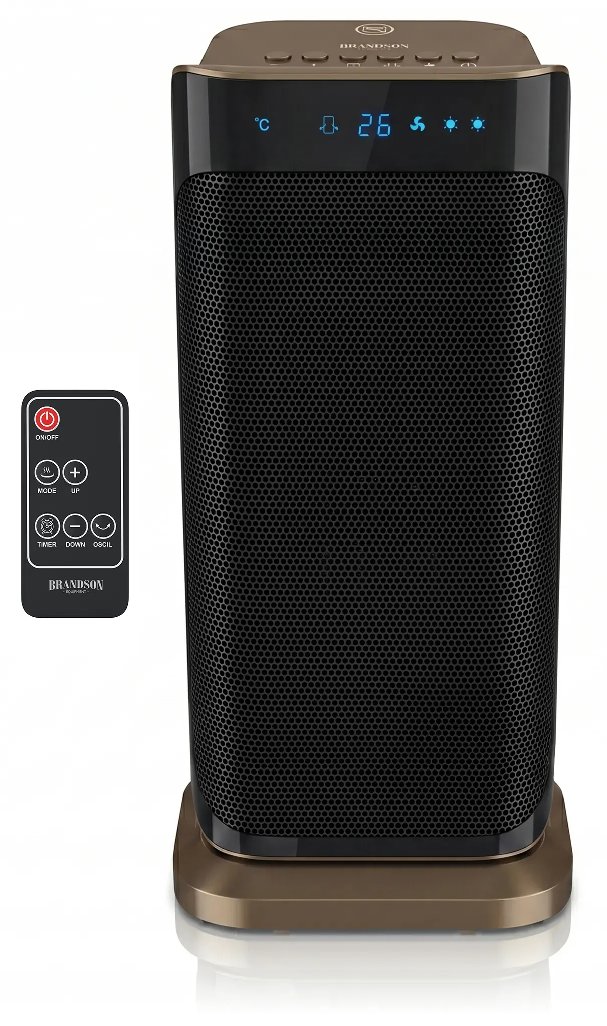 Heizlüfter 2000 Watt Display Oszillation Bronze Metallic