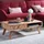 KADIMA DESIGN Couchtisch REWA 95x35x50cm Massivholz Sofatisch, Design | Gr.: onesize