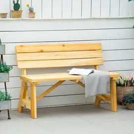 Outsunny Gartenbank 116 x 56 x 80 cm Beige