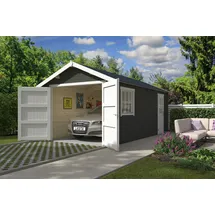 Nordic Holz Garage Dillon, BxTxH: 340x580 cm grau|grün