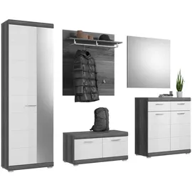 MID.YOU Scout Garderobenschrank 272 x 197 x 40 cm silber