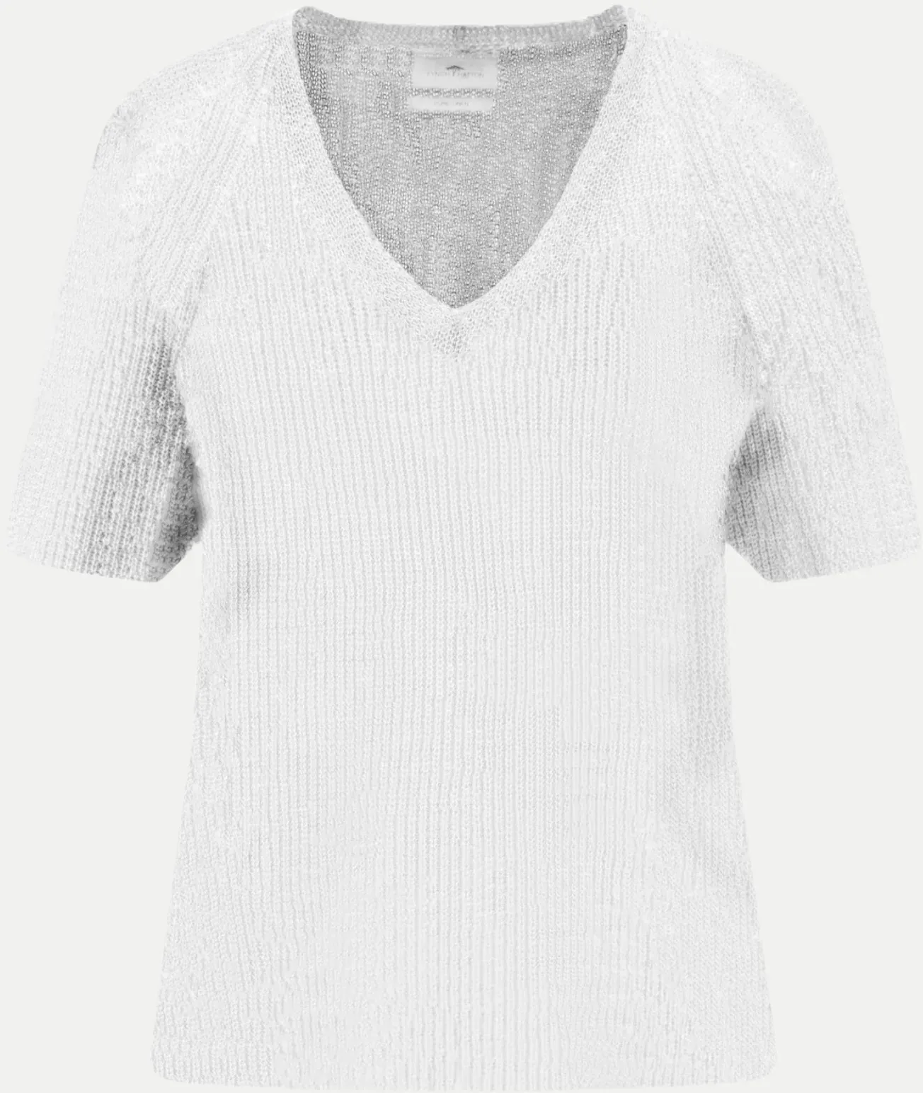 Strickpullover aus Leinen Weiß XL