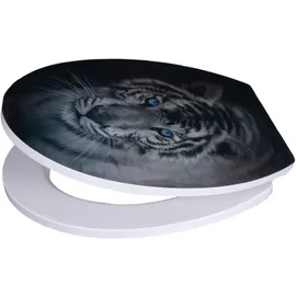 Primaster WC-Sitz mit Absenkautomatik Tiger 3D Weiß