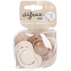 Difrax Sucette Dynamische Harmonie Creme - L.Braun 6-18m