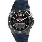 Akzent Herren-Uhr Silikon Leuchtzeiger Analog Digital 2420025 Blau