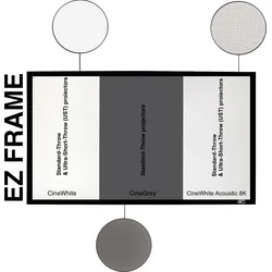 Elite Screens- fixed frame projection screens, Ez frame Projektionsleinwand Beamer-Elite Screens, Beamer Leinwand, Projektionsleinwand, Heimkino CineWhite / 21:9 / 125" (293x125 cm)