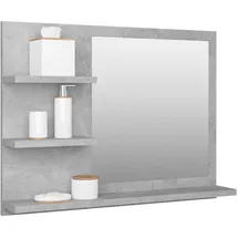 vidaXL Badspiegel Betongrau 60x10,5x45 cm Holzwerkstoff