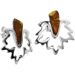 Paar Ohrstecker OSTSEE-SCHMUCK "Ostsee-Schmuck Ohrstecker Ahorn Ohrstecker Ahorn", weiß, Ohrringe, Damen, 20 x 18mm, Silber 925 (Sterlingsilber)