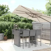 vidaXL Gartenbar-Set 7-tlg. Grau