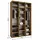 abiks möbel Drehtürenschrank COMO 150 x 245,5 x 50 cm Schwarz