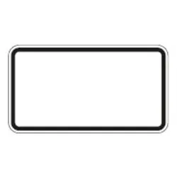 Zusatzschild blanko, 231x420mm RAL2 Grund weiß Rand schw