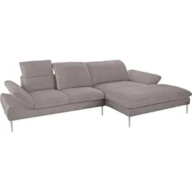 W.Schillig Ecksofa »enjoy&MORE, Designsofa, bequem, zeitlos und elegant, L-Form«, mit Sitztiefenverstellung, Füße silber matt, Breite 340 cm