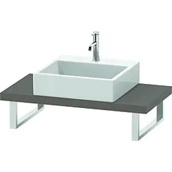 Duravit DuraStyle Konsole DS100C04343 für Aufsatzbecken, 1 Ausschnitt, Stärke 4.5 cm, basalt matt