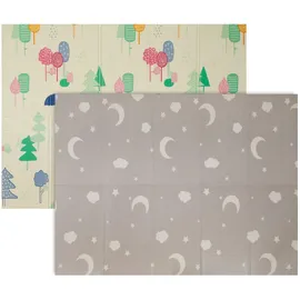 Relaxdays Krabbelmatte XPE-Schaumstoff Faltbar mit Motiv 200 cm x 150 cm x 1 cm 0,8 kg