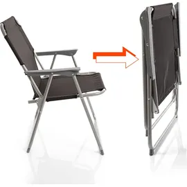 BigDean Campingstuhl Set Schwarz