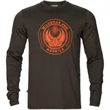 Härkila Langarmshirt Game, shadow brown wildboar L