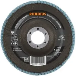 RHODIUS BASICline LS80 Fächerschleifscheibe 125 x 22,23 mm K40