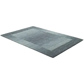 THEKO Wollteppich THEKO "Gabbeh Super, Handweb, auch als Läufer erhältlich, reine Wolle" Gr. 4, grau (grau, blau), B:160cm H:9mm L:230cm, Wolle, Teppiche, Schlafzimmer, Wohnzimmer, Esszimmer, auch als Bettumrandung