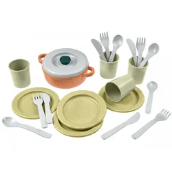 dantoy BIOplastic Essgeschirr, grün, 22-tlg.